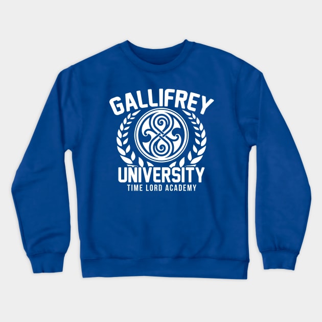Gallifrey University White Crewneck Sweatshirt by Howellatme01